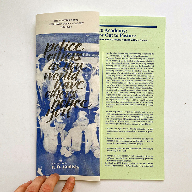 blue and green riso printed publication